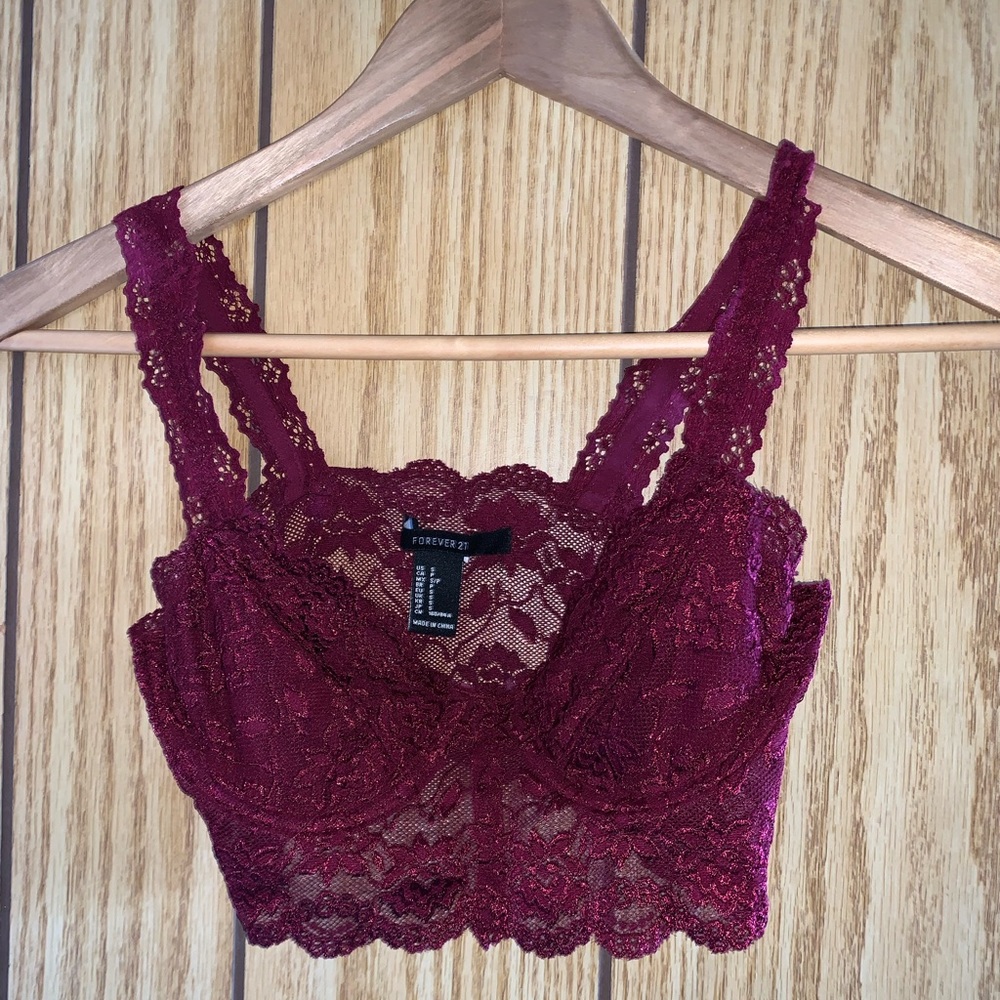 Burgundy bralette